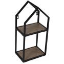 Wallhanger Black Small 20x14x43 cm zwart industrieel wandrek